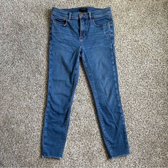 🦋 Ann Taylor The Skinny Jeans Denim Blue Mid Rise Size 6 Casual - Picture 1 of 7
